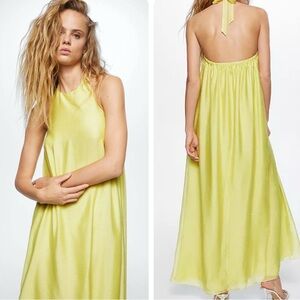 Mango | Dresses | Mango Bow Back Halter Maxi | Poshmark